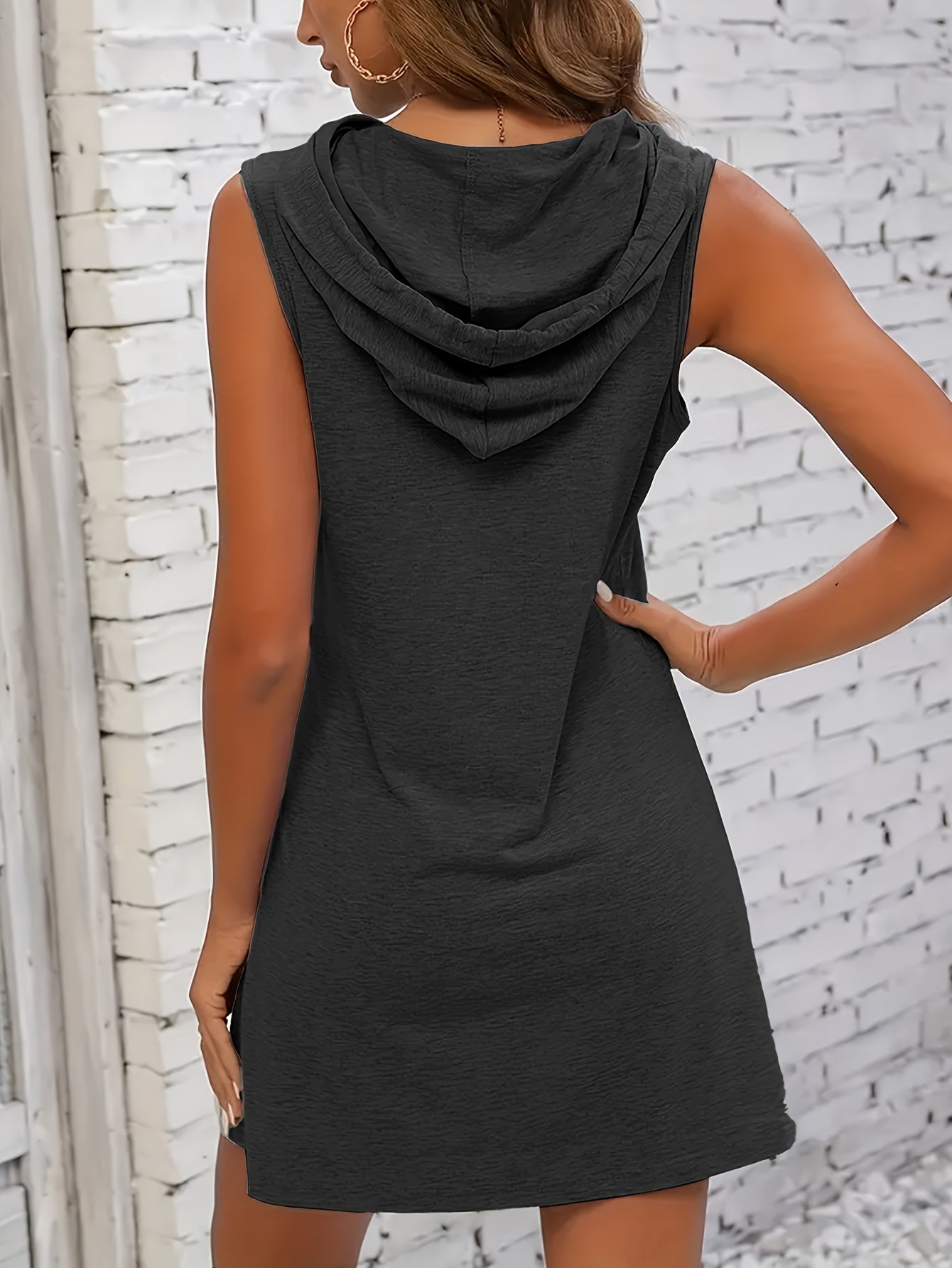 Women's LIMITED EDITION Graphic Hooded Dress - Summer Casual Short Sleeve Fitted Dress with Heart Details, Machine Washable & Versatile for Casual Attire, Relaxed Style, Trendy Fashion, Stretchy Material, Fashion Lovers