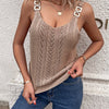 Feminine Knitted Tank Top - Soft & Breathable, Sleeveless Casual Style - Versatile Wardrobe Essential for All Seasons - Womens Clothing