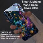 The dazzling smart voice controlled luminous phone case under starlight is suitable for S24Ultra/S22U/223Ultra/S21U/S20U/S10/Note20Ul/Note10+intelligent luminous voice control luminous technology, elegant daytime design, enha