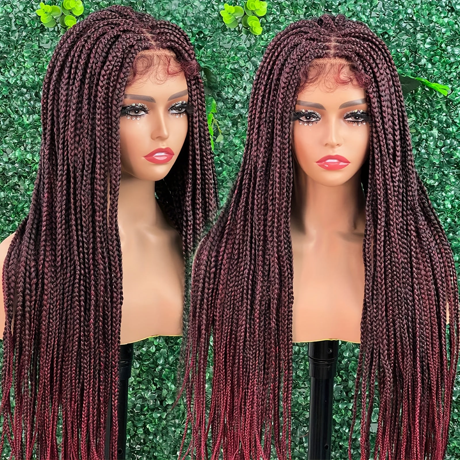 28-Inch Light Brown Lace Front Wigs with, Featuring 360° HD Technology And Knotless Braids, Designed for Women.
