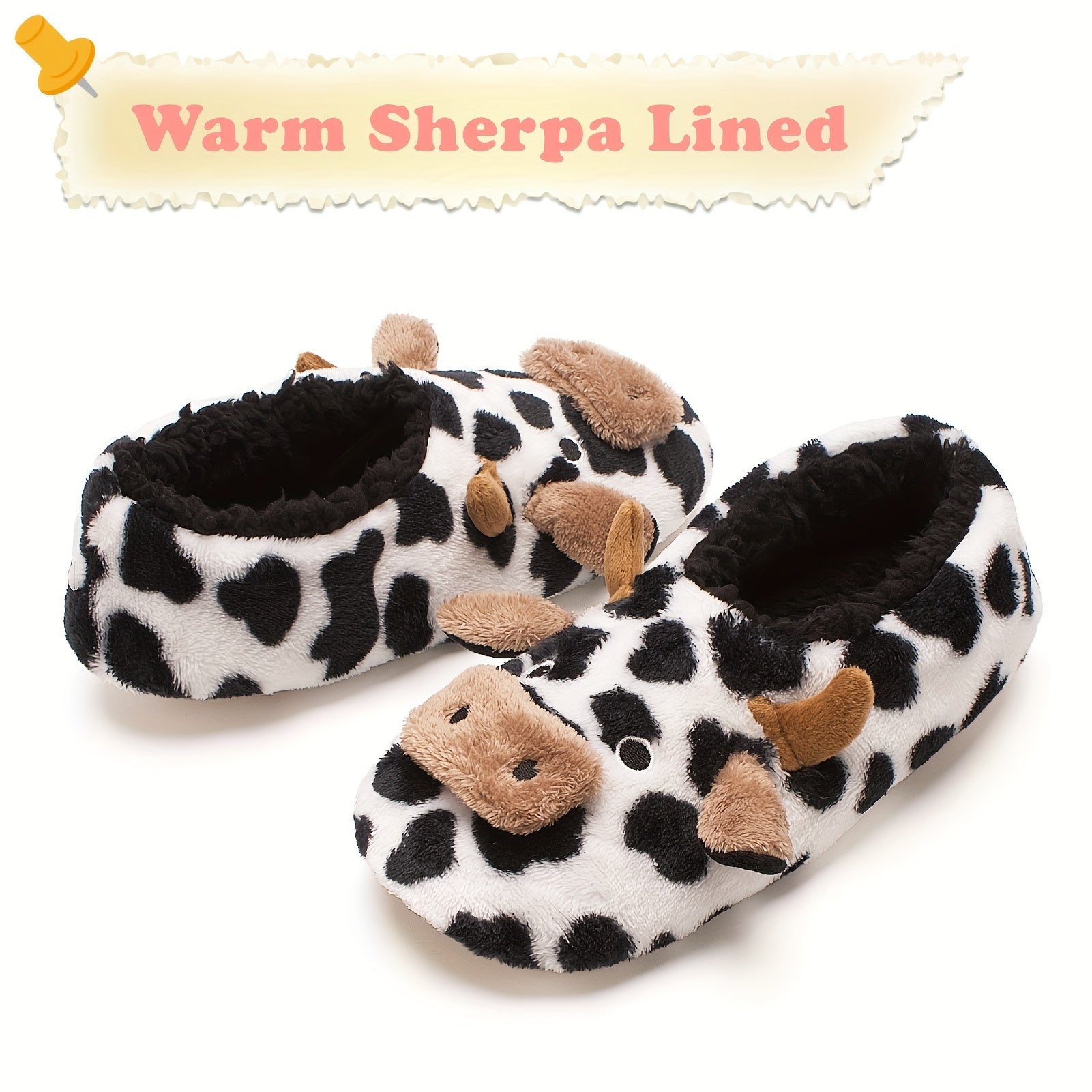 Cozy Cartoon Animal Slippers for Women - Fuzzy, Non-Slip Sole, Machine Washable - Perfect Funny Christmas Gift, Youngsters, Slipper