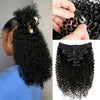Natural Black Kinky Curly Clip Ins Hair Extensions 14 Inch Invisible Clip In Hair Extensions Real Human Hair 8Pcs 18 Clips Soft Clips Hair 120g Curly Hair Extensions