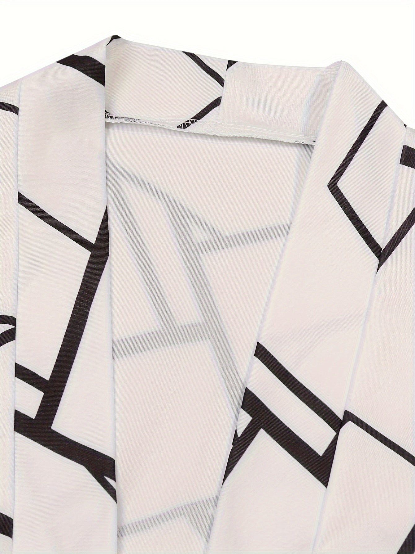 New Women'S Cardigan with Geometric Print Jacket
