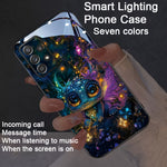 The dazzling smart voice controlled luminous phone case under starlight is suitable for S24Ultra/S22U/223Ultra/S21U/S20U/S10/Note20Ul/Note10+intelligent luminous voice control luminous technology, elegant daytime design, enha