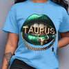 Round Neck Short Sleeve T-Shirt with a Design of Lips And Letters, Inspired by African American And European Styles.