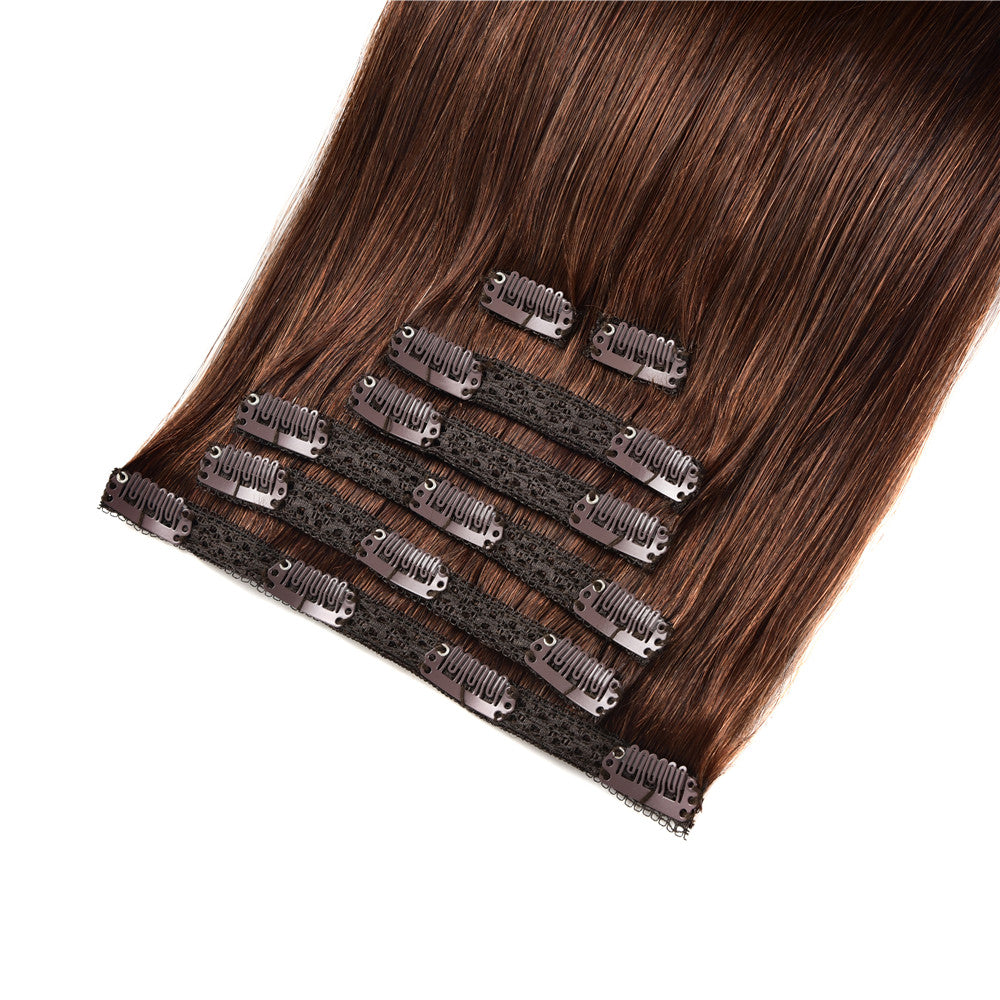 Clip in Hair Extensions Remy Human Hair Clip in Human Hair Natural Straight Clip in Extensions Full Head 7pcs 2.47 oz Long Straight Real Hair