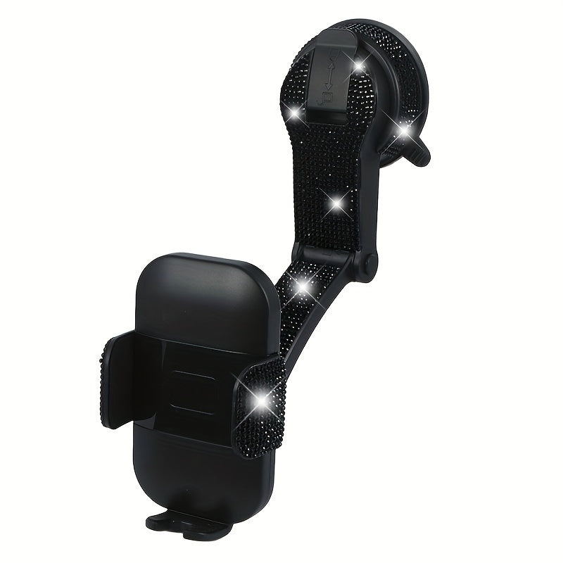 Car Diamond Mobile Phone Holder Suction Cup Car Mobile Phone Holder Universal Multi-Function 360 Rotation Anti-Shake Navigation Holder