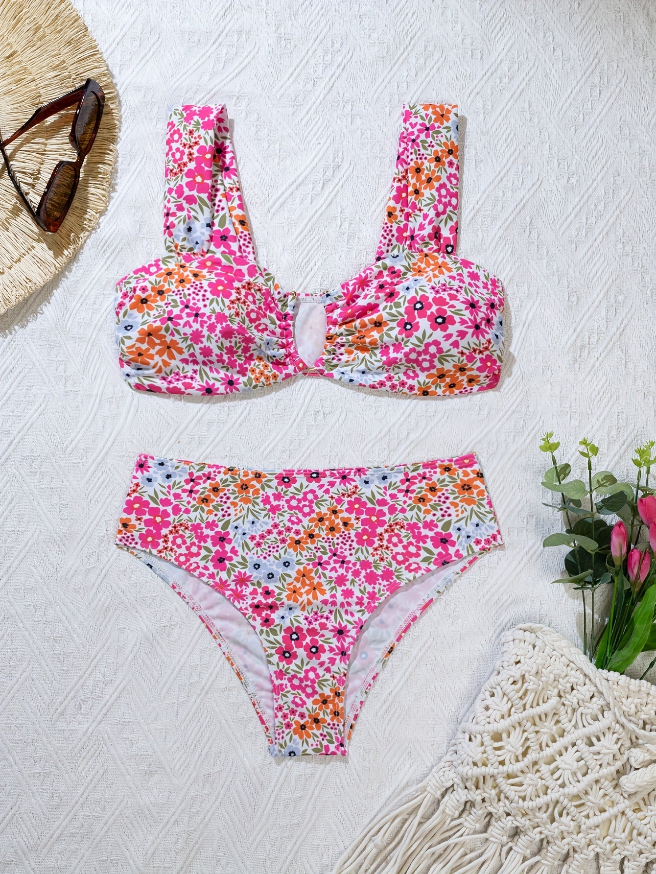 Sexy Floral Vacation Beach Bikini Set