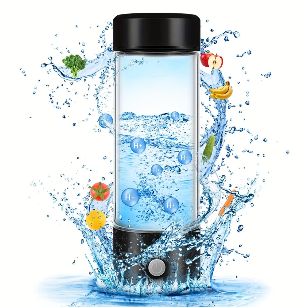 Portable hydrogen water bottle, upgraded version of 1000mAh rich in hydrogen water cup, rechargeable electrolytic hydrogen generator for 3 minutes, bubble machine spare parts, suitable for home office travel fitness