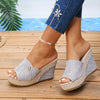 Comfortable Women'S Shoes with Fish Mouth Design, Cross-Border Thick-Soled Height-Increasing Shoes for Women, New Wedge-Heeled Shoes for Spring And Summer, Popular Large-Size Women'S Footwear.