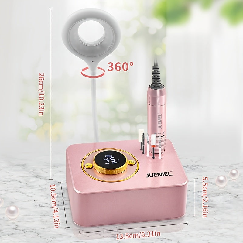 35000rpm Professional Electric Nail Drill Machine, High-Speed Nail Art Drill Set, All-in-One Acrylic, Gel Removal & Polishing Drill with LED, Precision Manicure & Pedicure Set, Multifunctional Manicure Tool for Salon And Home