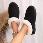 Women's Fashion Non-Slip Soft Comfortable Fleece Lined Warm Indoor/Outdoor Slippers With Covered Toe & Heel, For Autumn & Winter