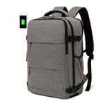 Airline-Approved Waterproof Laptop Backpack - Travel College Computer Bag with Shoe Compartment - Suitable for Both Women and Men