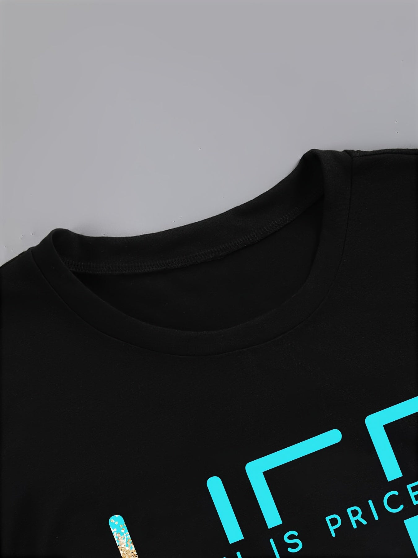 Women's Breathable Letter Print T-Shirt - Soft, Stretchy Crew Neck with Short Sleeves for Casual Spring & Summer Wear, YOUNG Style, Spring/Summer/Autumn