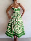 Elegant Summer Women'S Red Letter Print Contrast Color Cami Maxi Dress with Petticoat and Side Slit - Sleeveless, Alphabet Pattern, Perfect for Casual Attire, Summer Dress