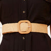 Women's Straw Woven Round Buckle Fashion Casual Decoration Versatile Belt