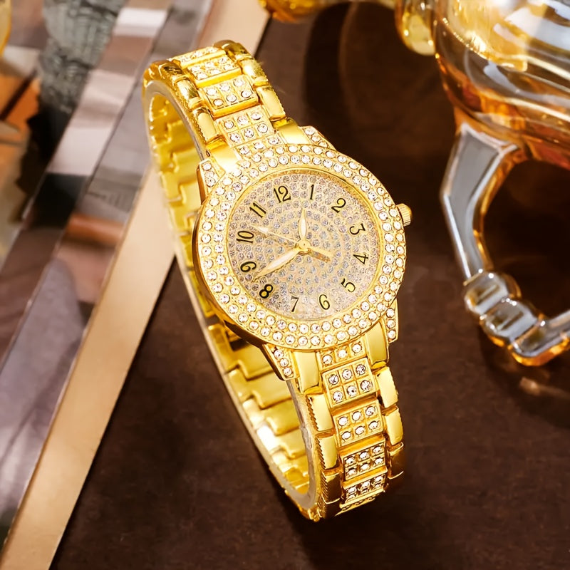Women'S Fashion Set, 6pcs Quartz Watch And Accessory Collection, a Top Choice for Women, Comfortable to Wear, with Precise Timing.