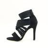 Women's Stiletto Heeled Sandals, Fashion Open Toe Dress Pumps, Stylish Back Zipper Heels