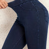 New Stylish Versatile Mid-Thin Jeans, Stretchy Slim-Fit Casual Women'S Denim Pants with Pockets.