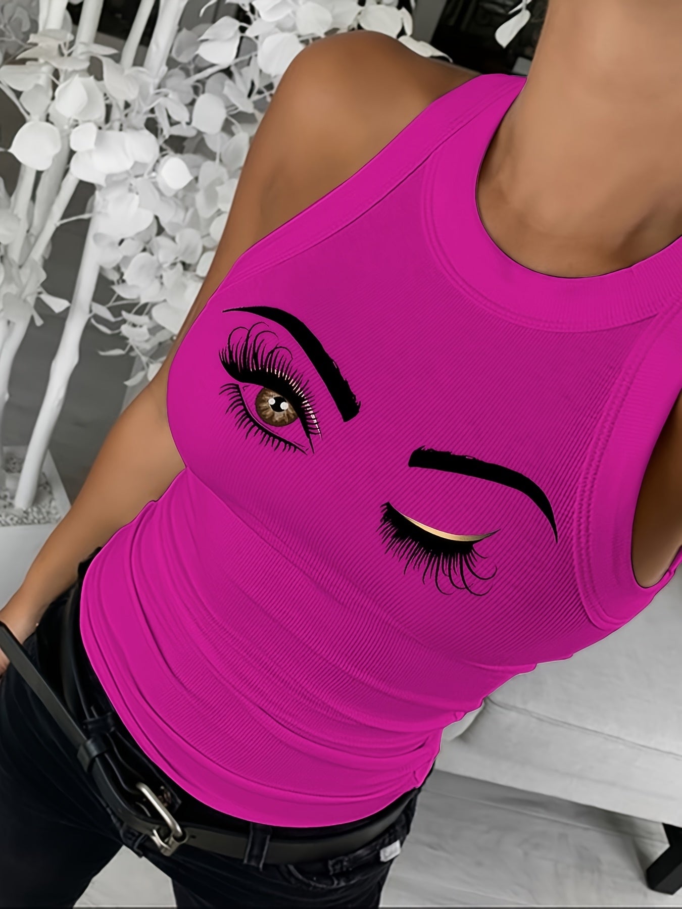 Women'S Sleeveless Color Block Tank Tops Basic Cami Shirt And Tank Blouses