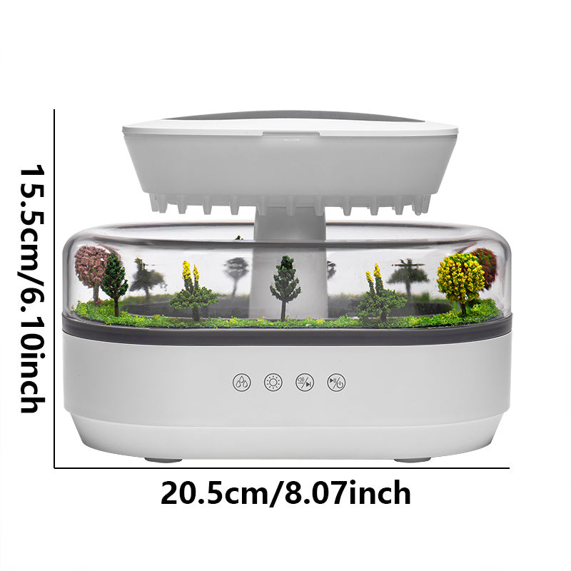 Raindrop Aromatherapy Micro Landscape Humidifier - Long-Lasting, Multiple White Noise Options, Large Capacity, Easy Top-Fill Design - Ideal for Bedrooms & Offices, Home Appliance, Gift