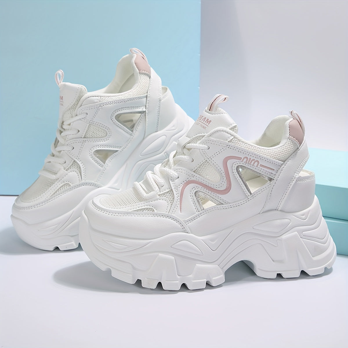 Women's Breathable Mesh Sneakers, Casual Lace Up Outdoor Shoes, Comfortable Low Top Sport Shoes