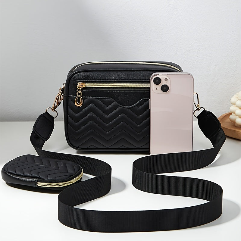 [2pcs Women'S Shoulder Crossbody Bags] Two-Piece Set of Women'S Shoulder Crossbody Bags