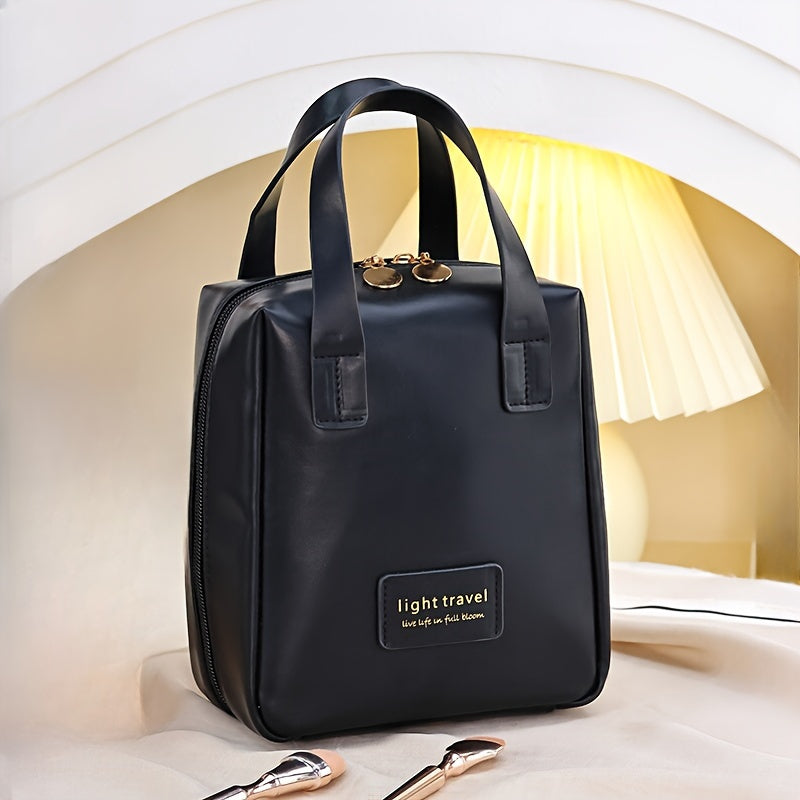 An exquisite and practical makeup bag, compact and high-end hand-held cosmetic storage bag, good-looking travel toiletry bag, essential for traveling