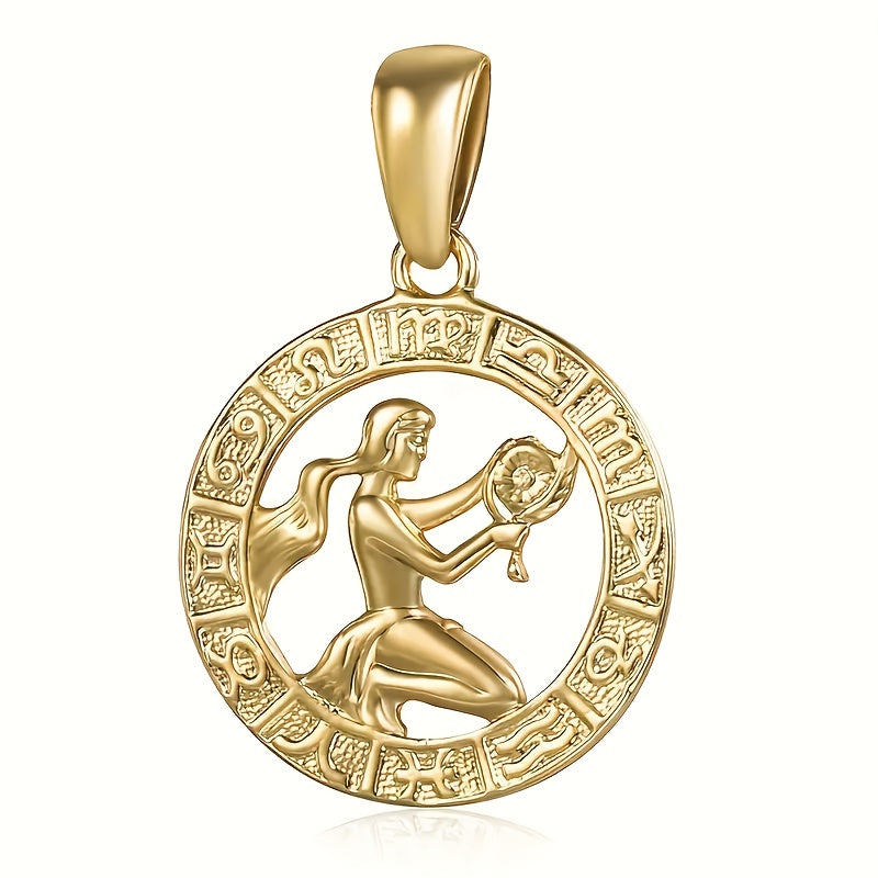 Women'S Men'S Pendant Necklaces 12 Horoscope Zodiac Sign Golden Aries Cancer Scorpio Aquarius Taurus Leo Gemini Virgo Libra Sagittarius Capricorn Pisces 12 Constellations Jewelry Gifts Perfect Birthday Christmas Valentine'S D