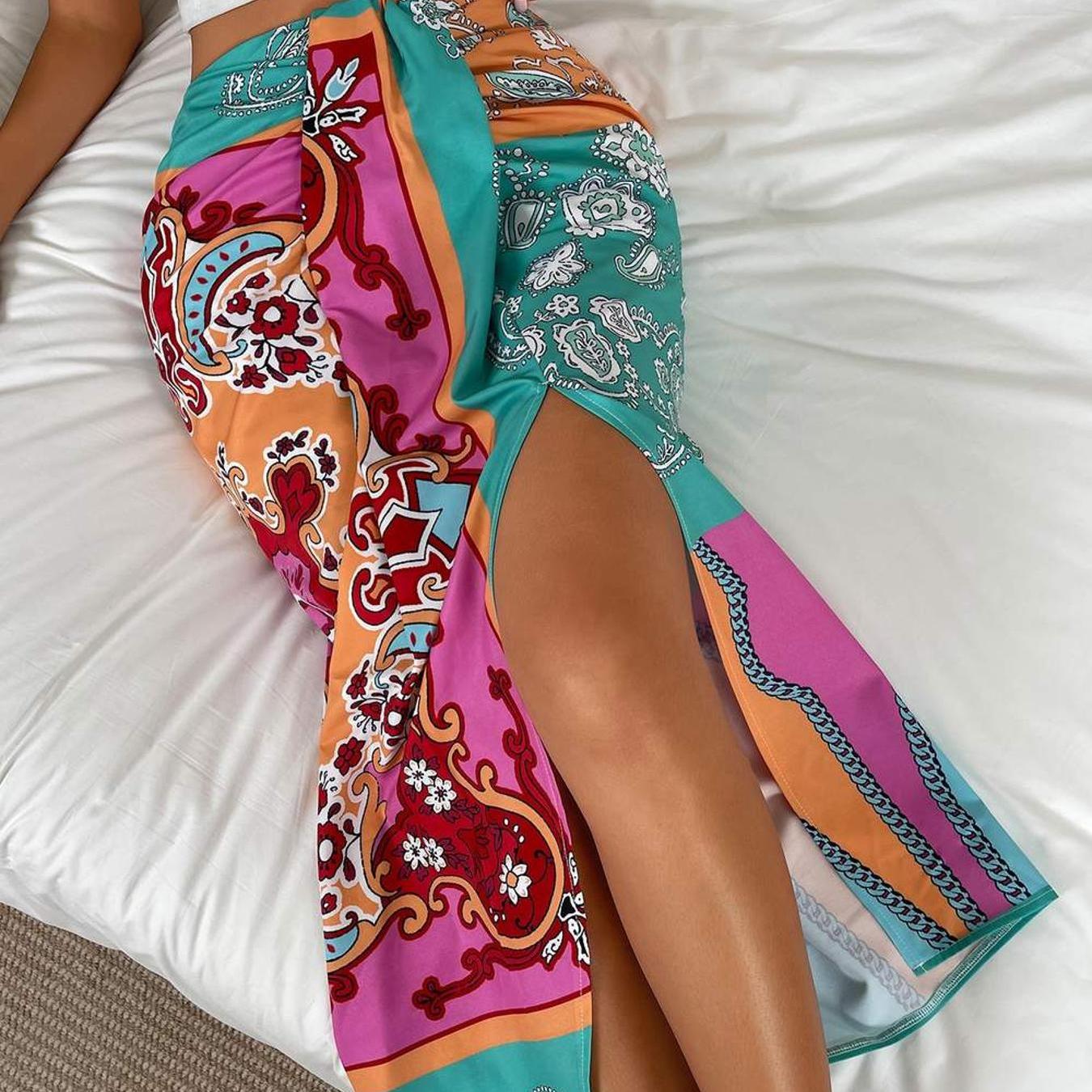 Sassy Beach Skirt with Vibrant Patterns