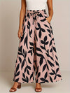 Women'S Skirt Pants Wide Leg Pants Elastic Waist Casual Wide Leg Pants With Pockets Trousers