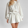 Womens Printed Tie Waist Short Dress