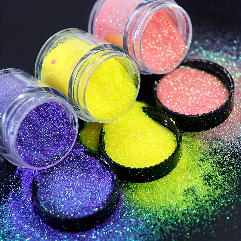 3pcs/Set Bottled Candy Colored Nail Glitter Summer Color 0.2Mm Fine Glitter Powder