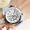 Quartz Watch For Women Stainless Steel Wrist Watch Alloy Pointer With Bracelet Set For Gifts Women daily uses Gifts For Eid