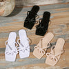 2025 Spring-Summer New Women's Shoes Casual Outdoor Lightweight Open-Toe Slip-Ons Simple Vacation Beach Slippers Comfortable Flat Sandals Bow Design High Quality Toe Post Flip-Flops for Ladies and Girls