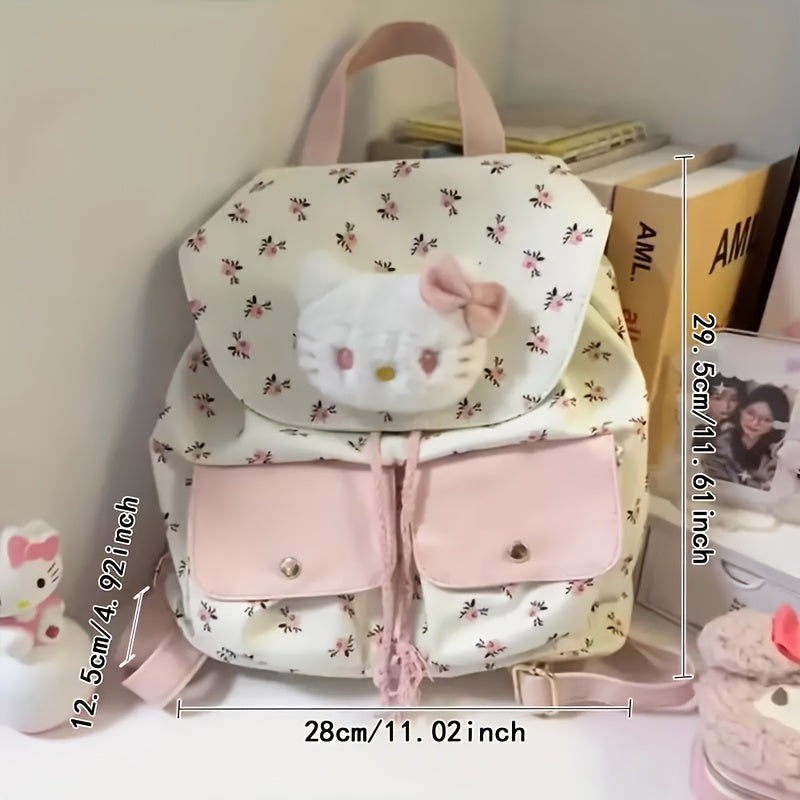 A Cute And Versatile Floral Canvas Backpack for Commuting, Perfect for in 2024.