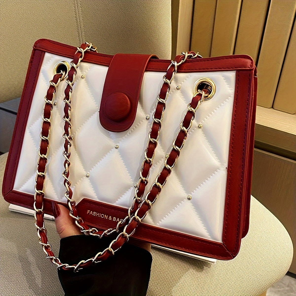 Women's Large Capacity Shoulder Bag Elegant Handbag Versatile Outgoing Purse