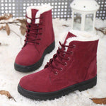 Women'S Plus Size Winter Boots - Warm Lined, Short, Round Toe, PU Sole, Warm & Stylish Outdoor Boots for Cold Weather, Winter Boots|Faux Fur Lined Boots|Sturdy Construction, Winter Boots