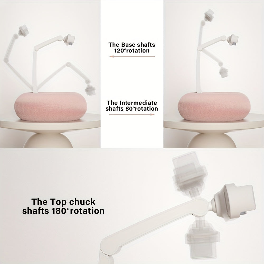 Mini Pillow Phone Holder, Slim and Skin-friendly Plush, Soft Fabric, Multi-angle Adjustable Viewing Angle, Small Size, Suitable for Reading in Bed, Watching TV Series, Stretchable Chuck Suitable for Different Sizes of Smartph