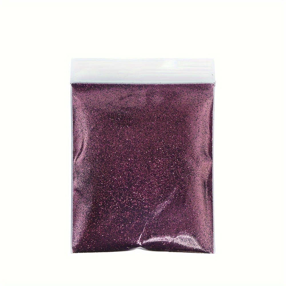 0.35oz Purple Shiny Nail Art Glitter Pure Colour Fine Powder 0.2mm Finely Chrome Pigment Accessories Fall Winter Nail Decoration