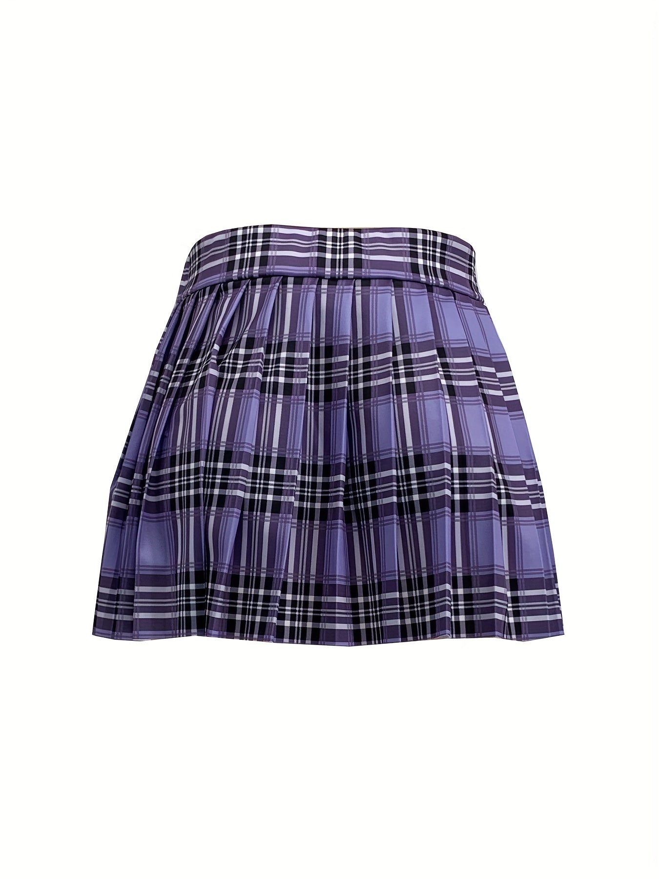 Stylish Plaid High Waist Mini Skirt - Pleated, Flared, Flowy, Sexy Design - Perfect for Spring and Summer, Women's Fashion Clothing, Casual Wear