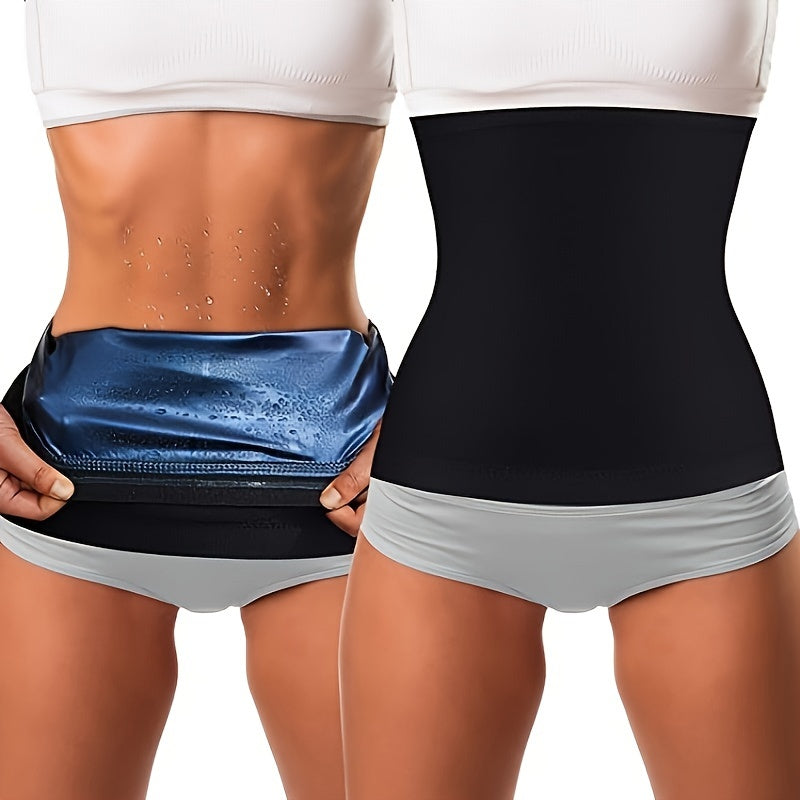 High Sweat Belt for Gym, Yoga & Sauna - Abdominal Control Belt with Flame Design, Non-Woven Fabric for Intense Workouts, Core Support & Weight Loss, Hand Wash/Dry Clean, Flame Pattern Design | Breathable Material