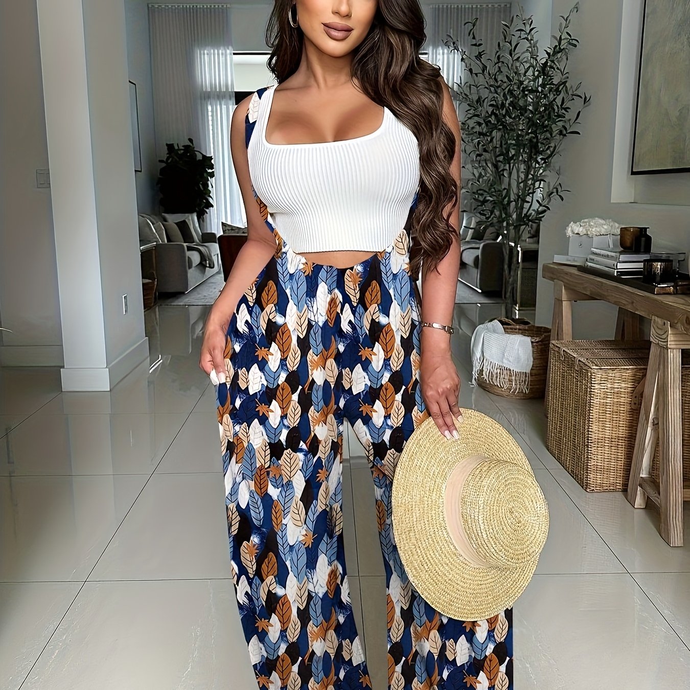 Women's Casual Wide Leg Palazzo Pants - Adjustable Drawstring Waist, Super-Long Length, Loose Fit with Pockets, Machine Washable Lounge & Casual Trousers for All Seasons, Comfortable Clothing | Decorative Drawstring | Soft Te