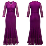 V-neck floral wedding party dress and dress