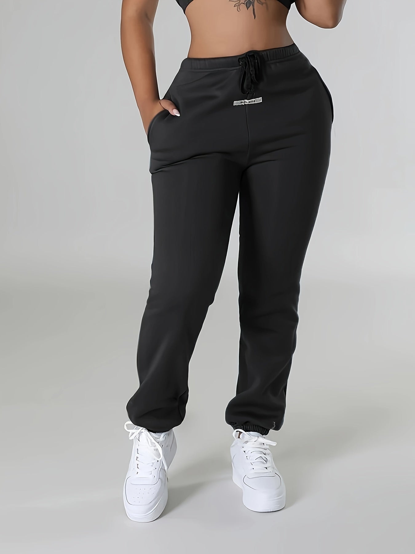 Womens Comfy Drawstring Joggers - Soft & Warm Casual Pants for Autumn/Winter Wear