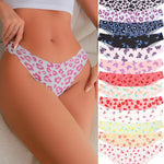 15pcs Printed Panties, Seamless Panties, Breathable Underwear, Leopard Print