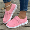 Women’s Casual Slip-On Skateboard Sneakers – Non-Slip TPU Sole, Breathable Fabric Upper & Insole, All-Season Comfort | Solid Color Streetwear Shoes