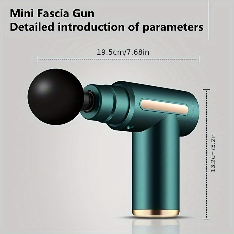 Mini Portable Muscle Relaxation Neck Massager with Rechargeable Lithium Battery - Professional-Grade Fascial Gun for Whole Body Massage, Alcohol-Free, USB Charged, Massage Device|Compact Design|Ergonomic Grip, Neck Massager