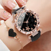 Women's Elegant and Fashionable Creative Starfish Digital Scale Dial Quartz Watch + 2pcs/set Does not include watch box