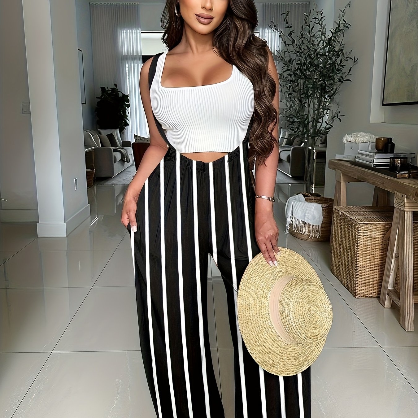 Women's Casual Wide Leg Palazzo Pants - Adjustable Drawstring Waist, Super-Long Length, Loose Fit with Pockets, Machine Washable Lounge & Casual Trousers for All Seasons, Comfortable Clothing | Decorative Drawstring | Soft Te